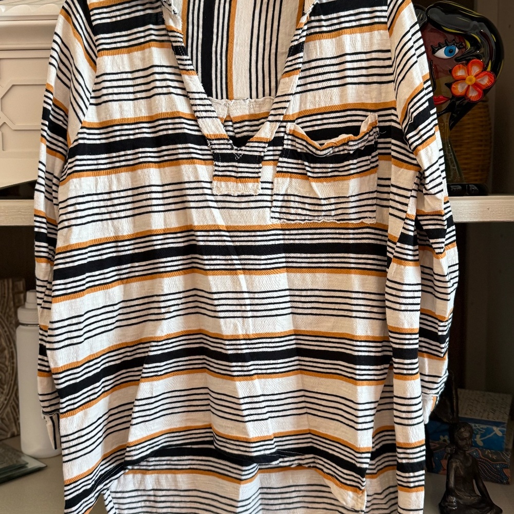 Free People FP Beach movement striped breaker tunic top XS - Picture 4 of 6